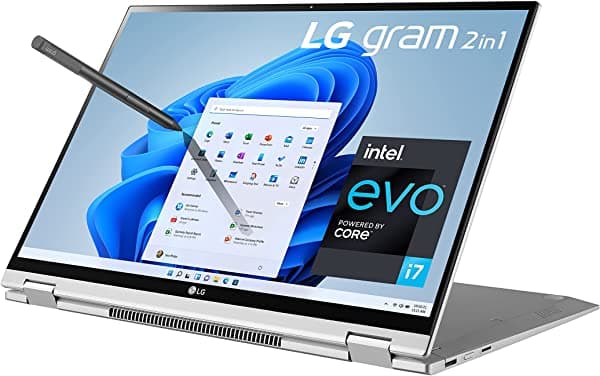 Lg Gram 16T90P - Laptop Wqxga De 16 Pulgadas (2560 X 1600) Con Pantalla Táctil Ligera 2 En 1 Intel Evo Con Cpu Core I7 1165G7 De 11ª Generación 16 Gb De Ram Ssd De 2 Tb Batería De 21 Horas Thunderbolt 4 Plateado - 2021 16T90P-K.ADS9U1