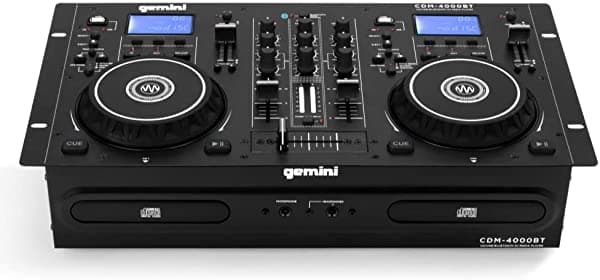 Gemini CDM-4000BT: Reproductor y Mezclador DJ con Bluetooth, Dual CD/USB, Controles Sencillos, Ideal para DJs Principiantes