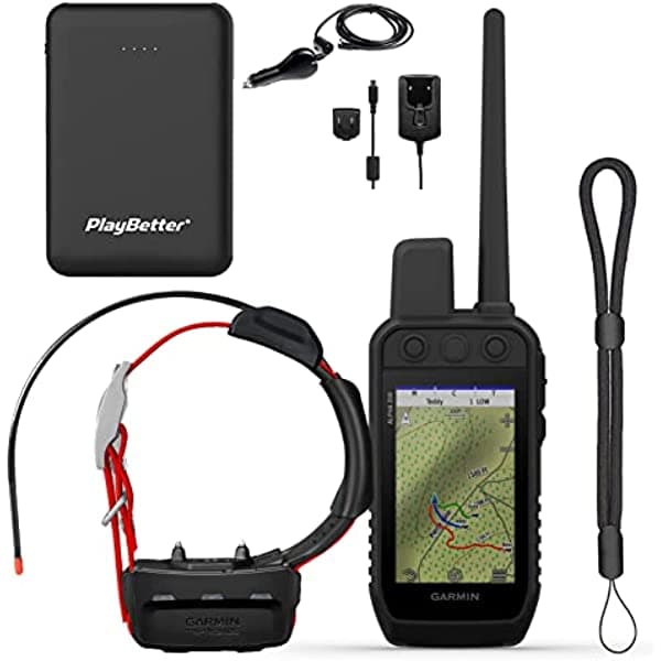PlayBetter Garmin Alpha 200I (Tt 15X Combo) Sistema De Seguimiento De Perros Gps Para Caza | Con Collar Rastreador Tt 15X Para Perros Cargador Portátil Y Cordón | Rastrea Hasta 20 Perros Tecnología Inreach Pantalla De 3.5 Pulgadas