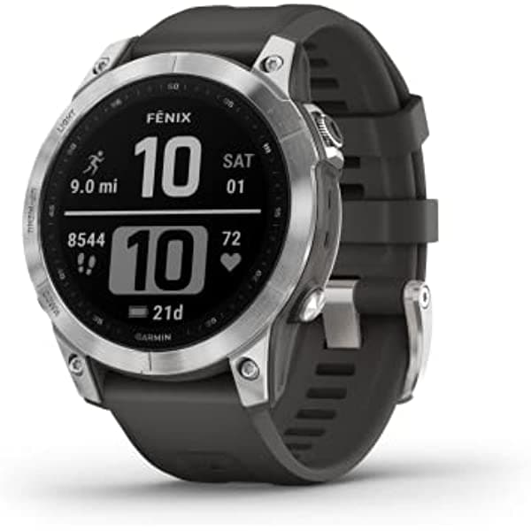 Garmin Fēnix 7 Reloj Gps Multideporte Color Plateado Con Banda De Grafito 010-02540-01