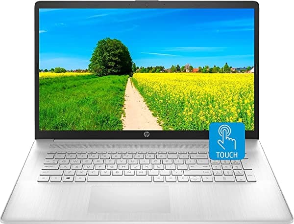 HP 2022 - Notebook 17z último modelo, pantalla táctil HD+ de 17.3 pulgadas, procesador AMD Ryzen 3 5300U, 16 GB DDR4 RAM, 1 TB PCIe NVMe SSD, HDMI, USB Tipo C, Wi-Fi 5, Bluetooth, Windows 11 Home, plata