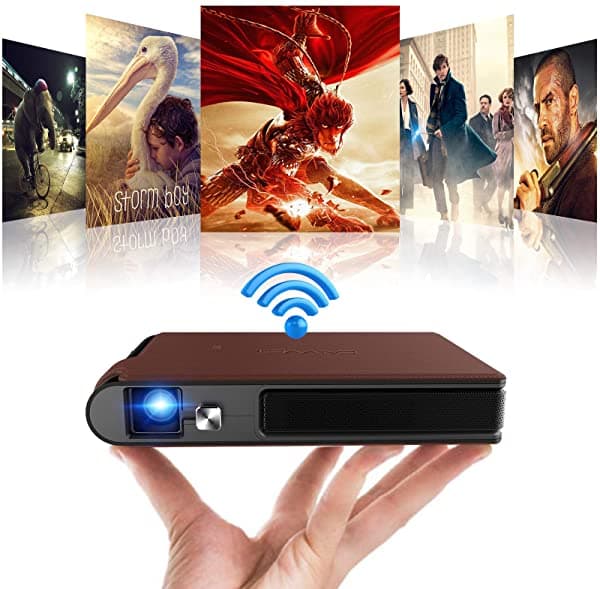 ZCGIOBN Mini Proyector Inalámbrico Dlp Proyector De Películas 3D Portátil Con Batería De 8400 Mah Función Keystone/Hdmi/Usb Compatible Con Cine En Casa Full Hd 1080P Para Teléfono Inteligente Android Espejo Portátil Tv Stick Ps4 Dvd BT2