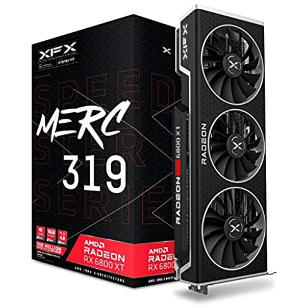 Xfx Speedster Merc319 Amd Radeon Rx 6800 Xt Core - Tarjeta Gráfica Para Juegos Con 16 Gb Gddr6 Hdmi 3Xdp Rx-68Xtalfd9