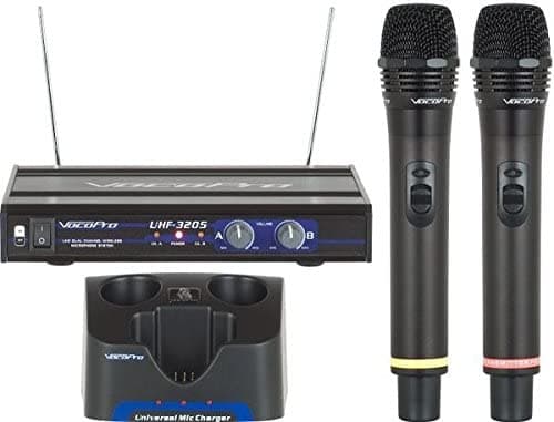 Vocopro Uhf-3205 Uhf-Sistema De Micrófono Inalámbrico Recargable De Doble Canal 21.00 X 21.00 X 23.00 UHF320510