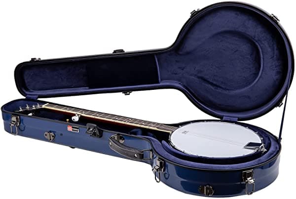 Crossrock Funda De Fibra De Vidrio Para Banjos De 11 A 12.5 Pulgadas Con Correas De Hombro Extraíbles Azul Marino (Crf2020Objnvbl)