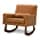 Nursery Works Sleepytime Rocker En Piel Sintética Vegana Con Patas De Nogal Oro Greenguard Y Certificado Certipur-Us 1085TAN