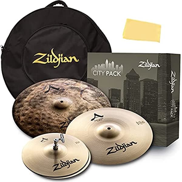Zildjian LV38 Juego De Platillos De Bajo Volumen Con Funda Acolchada Y Paño De Pulido De Austin Bazaar AUS-ACITYP248-COMBO-DLX