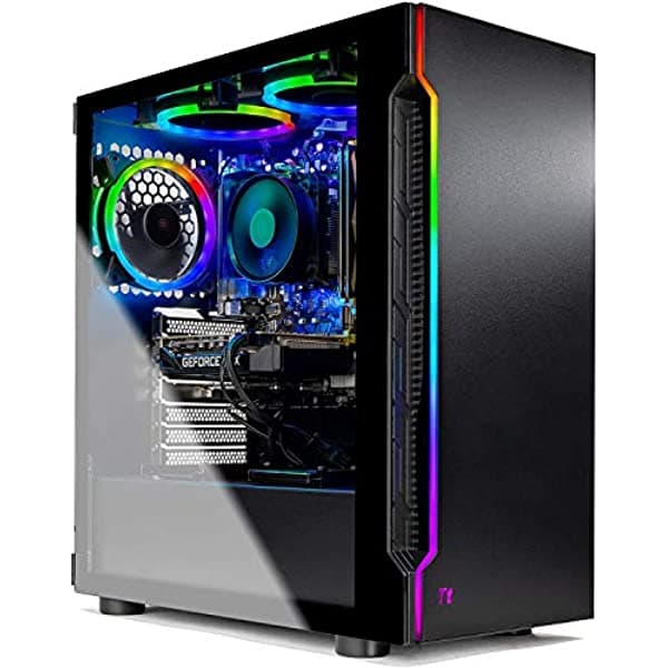 Skytech Shadow - Computadora Gamer De Escritorio Intel Core I5 9400 F 29 Ghz Gtx 1650 4G Ssd De 500 Gb Ddr4 8 Gb 3000 Mhz Ventiladores Rgb Windows 10 Home 64 Bits Wifi 802.11 Ac ST-SHADOW-0178