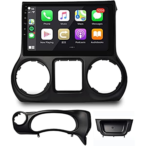 Iying Estéreo Para Auto De 10.1 Pulgadas CarPlay Android Auto 1280 x 720 Pantalla Táctil 4 GB+64 GB Android 10.0 Para Jeep Wrangler 2011-2014 AM/FM Radio WiFi Bluetooth Navegación GPS En El Tablero Multimedia Del Auto