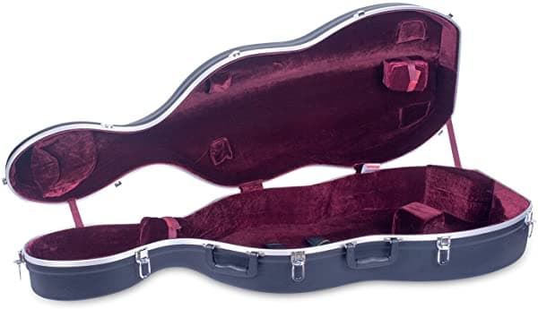 Crossrock Funda De Violonchelo Moldeado Abs Con Ruedas En Negro Para Tamaño Completo 4/4 3/4 (Cra861Cefbk) (Cra861Cef-Bk)