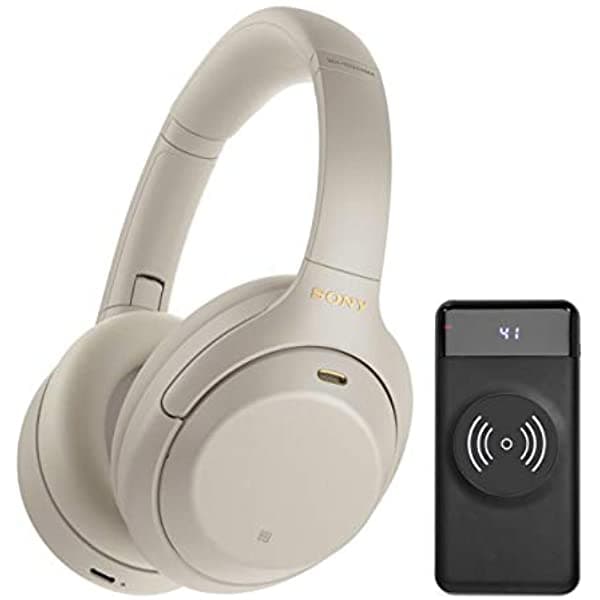 Sony Wh-1000Xm4 Cancelación De Ruido Inalámbrico Auriculares Over-Ear (Silver) Con Focus De 10000 Mah Ultraesportable Pantalla Led Bateria Ba