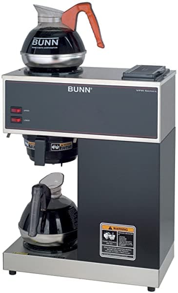 Bunn - 33200.0002 Vpr-2Ep 12 Tazas Pourover Comercial Cafetera Más 2 Decantadores Comerciales Fáciles De Verter