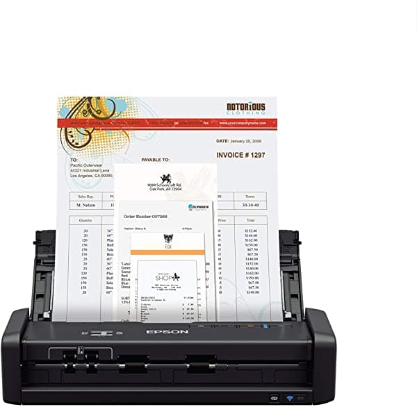 Epson Es-300Wr - Escáner De Documentos Dúplex Portátil Inalámbrico A Color Edición Contable Para Pc Y Mac Alimentador Automático De Documentos (Adf)