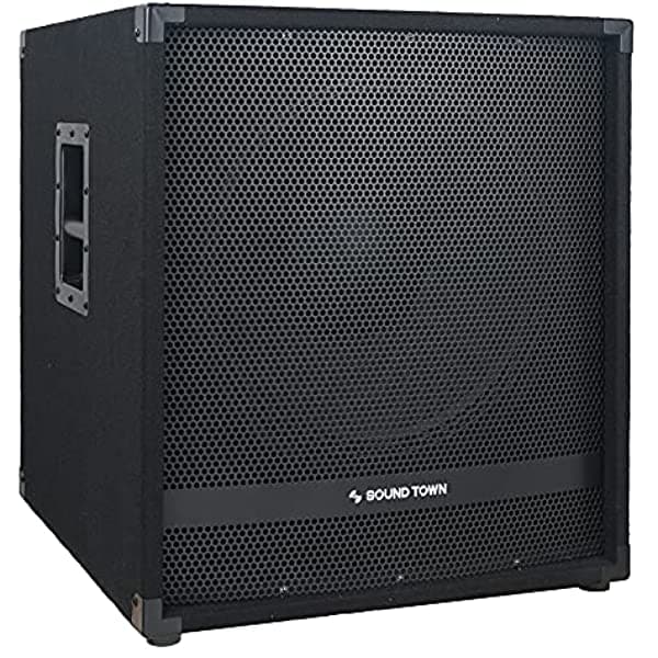 Sound Town Metis Series - Subwoofer Activo de 2400 Vatios de 18 Pulgadas con Amplificador de Clase D Bobina de Voz de 4 Pulgadas Filtro de Paso Alto (Metis-18PWG)