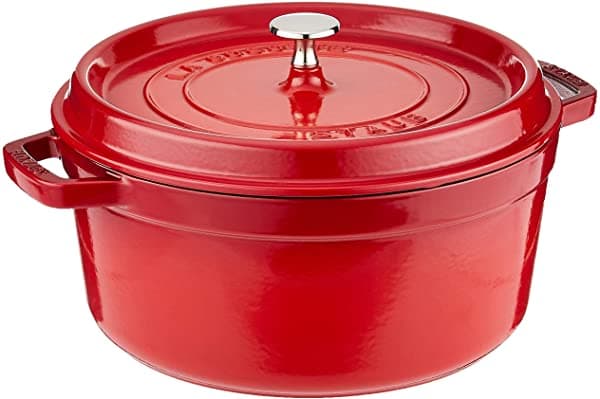 Staub Cocotte Redondo De Hierro Fundido De 5.5 Cuartos - Cereza Fabricado En Francia 1102606