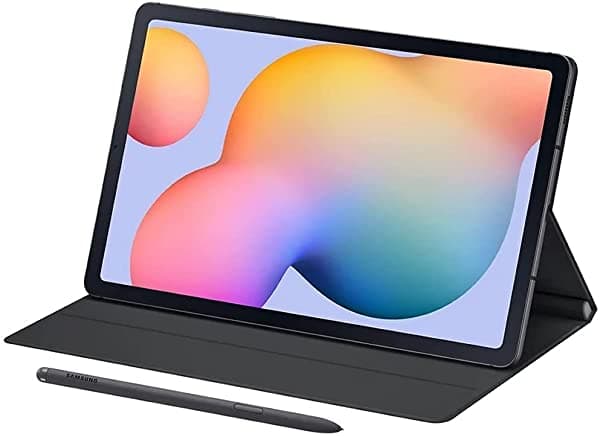 SAMSUNG Galaxy Tab S6 Lite con S Pen (64GB, 4GB) 10.4'', Desbloqueo Facial, Octa-Core Exynos 9610, Batería de 7040mAh Tablet Wi-Fi SM-P610 - Modelo Estadounidense (Paquete con Funda y Tarjeta SD de 64GB, Color Oxford Gray)
