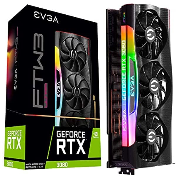 Evga 10G-P5-3897-Kr Geforce Rtx 3080 Ftw3 Ultra Gaming 10Gb Gddr6X Tecnología Icx3 Argb Led Placa Trasera De Metal