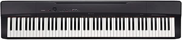 Casio Privia Px-160Bk 88 Key Piano Digital De Tamaño Completo Con Fuente De Alimentación Negro