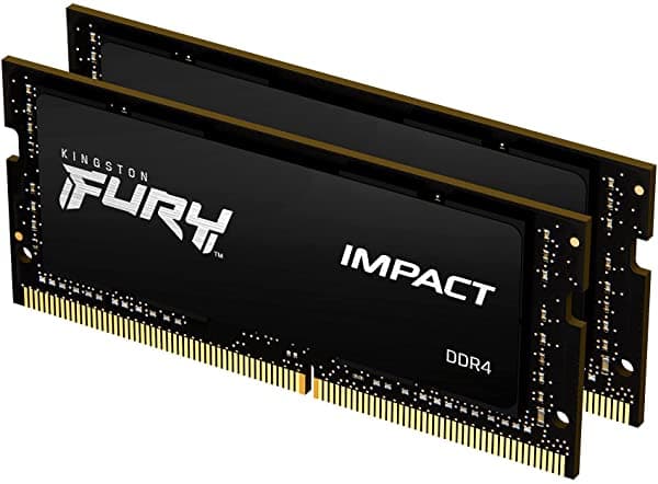 Kingston Fury Impact - Kit De Memoria Para Portátil Ddr4 Cl20 64 Gb (2 X 32 Gb) 3200 Mhz (2 Unidades Kf432S20Ibk2/64 Color Negro