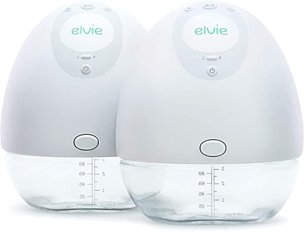 Elvie Bomba De Leche Inteligente Portátil Con Doble Eléctrico Silenciosa Manos Libres Que Se Puede Llevar En El Sujetador Con Aplicación De 2 Modos Y Succión Variable 100