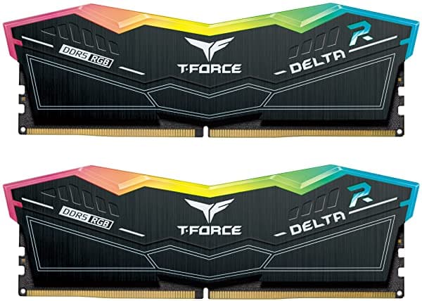 Teamgroup T-Force Delta Rgb Ddr5 32 Gb Kit (2 X 16 Gb) 6400 Mhz (Pc5-51200) Cl40 Módulo De Memoria Ram (Negro) Para Z690 - Ff3D532G6400Hc40Bdc01.