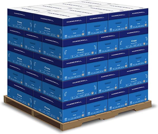 Hammermill Papel De Impresora Papel De Copia De 20 Lb 8.5 X 11 - 1 Palet 40 Casos (200000 Hojas) - 92 Brillante Hecho En Los Ee. Uu. A Ped 150010P