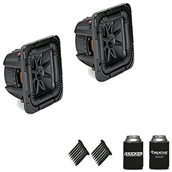Kicker 44L7S82 Solobaric L7 8" Subwoofers Bundle - Bobinas De Voz Duales De 2 Ohmios Para Cableado A Un Amplificador Monobloque De 2 Ohmios 44L7S82+44L7S82
