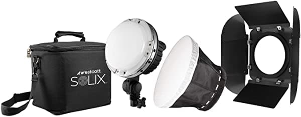 Westcott Solix - Kit Compacto De 1 Luz Con Caja De Luz Redonda Y Estuche De Viaje 6350