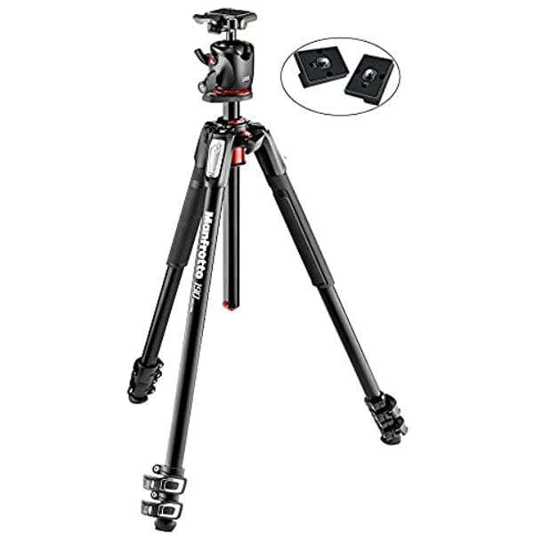 Manfrotto MK190XPRO3-BHQ2 Tripode de Aluminio con Rotula de Bola XPRO Incluye Dos Placas de Liberacion Rapida ZAYKiR 4332321295