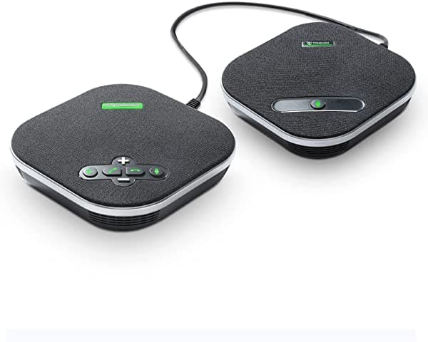 TONGVEO Altavoz Usb Micrófono Para Conferencia Altavoz Con Micrófono Expandible Altavoz Para Computadora De 360° Con Micrófono Integrado 4 Micrófonos De Cancelación De Ruido Con Ia Para 20 Asistentes A Reuniones.. MA-200-W