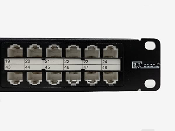 R.J. Empresas - Cat6 A 10 Gigabit Sin Herramientas Patch Panel De Alta Densidad (48 Puertos En 1U) - -Hdpp-48-C6 A HDPP-48-C6/6A