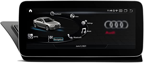 Xtrons 10.25" IPS Pantalla Tactil Estereo para Auto Android 10 Procesador Qualcomm GPS Navegador con Control MMI Retenido Incorporado Android para Audi A4 S4 RS4 A5 S5 RS5 Sistema de Radio Multimedia ICE/HU/QCA10A4C_LS