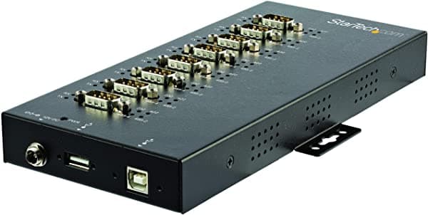 Startech.Com Adaptador De 8 Puertos Serial Hub Usb A Rs232/Rs485/Rs422 - Concentrador Convertidor Serie Usb 2.0 A Db9 - Clasificado Ip30 - Hub Serie Metal Montaje En Carril Din - Protección Esd De 15Kv (Icusb234858I)