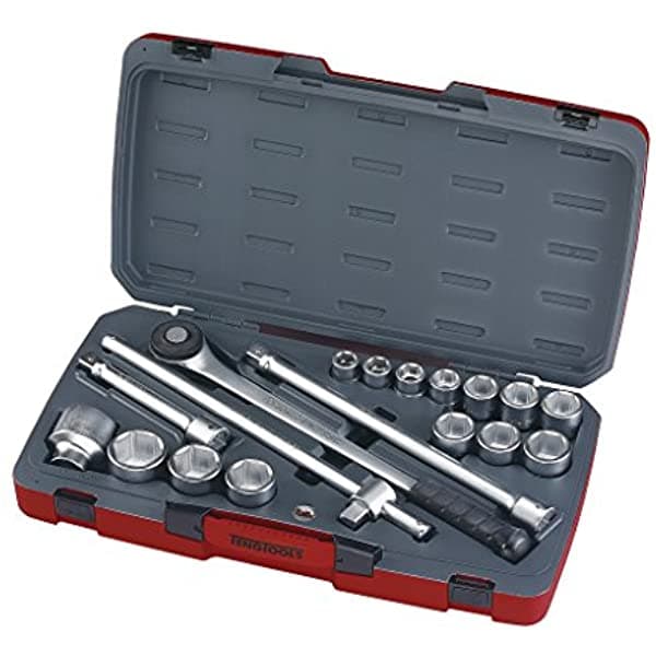 Teng Tools T34186 - Juego De Llaves De Vaso (18 Unidades 3/4 Pulgadas Métricas De 6 Puntos 0.748 In A 1.969 In) TEN-O-T34186