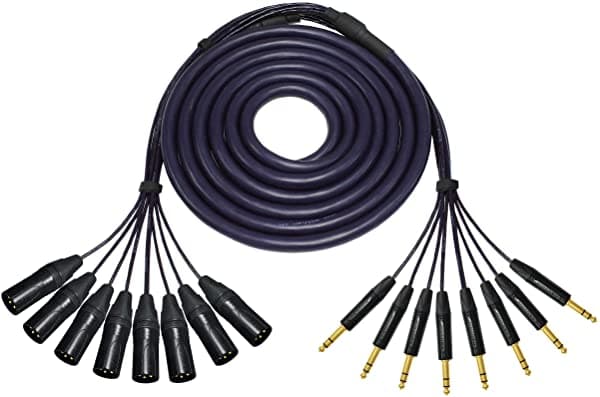 WORLDS BEST CABLES Cable a Medida - Mogami 2524 - Banado en Oro de Neutrik Silent Plug - Cable de Instrumento para Guitarra y Bajo - Conectores Rectos a Angulo 1/4 Pulgadas