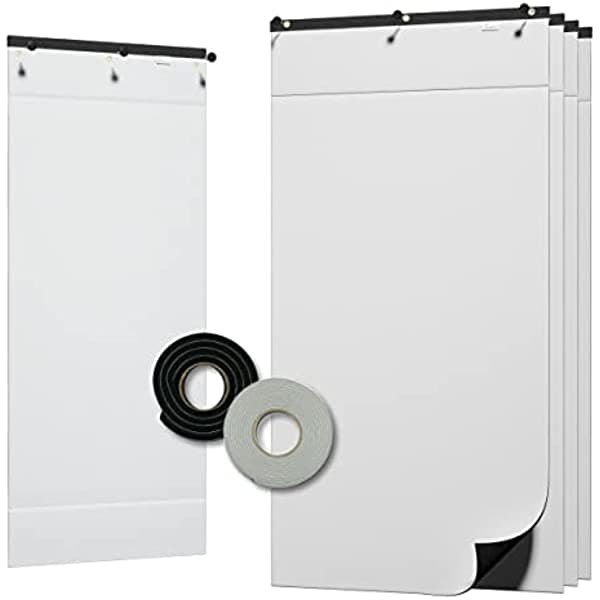 Audimute Kit De Sonido Acústico Profesional De Insonorización - Kit De Sellado De Puerta Y Hojas (Blanco)