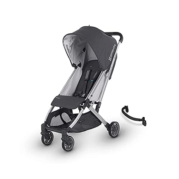 Uppababy - Cochecito De Bebé (Piel De Carbón Melange/Carbono/Negro) + Barra De Parachoques Para Minu 0818-MIN-US-JOR/0919-MBB-WW