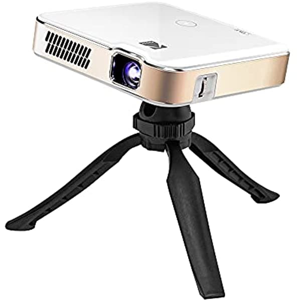 Kodak Luma 400 - Proyector Inteligente Portátil Hd | Wi-Fi Bluetooth Hdmi Y Usb Compatible Con Mini Sistema De Cine En Casa De Hasta 150 Pulgadas Resolución Nativa De 720P (4K) Lúmenes De 200 Años Trípode Incluido RODPJS400