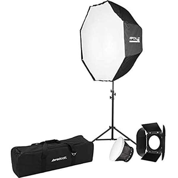 Westcott Solix Bi-Color - Kit De 1 Luz Incluye 43 Pulgadas Apollo Orb Octabox Y Soporte 6351