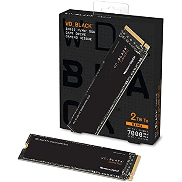 Western Digital WD Black SN850 NVMe M.2 2280 2Tb PCI-Express 4.0 X4 3D NAND Unidad de Estado Sólido (SSD) para Notebooks y Computadoras de Escritorio - Tecnología 3D NAND 7000Mb/s - WDS200T1X0E