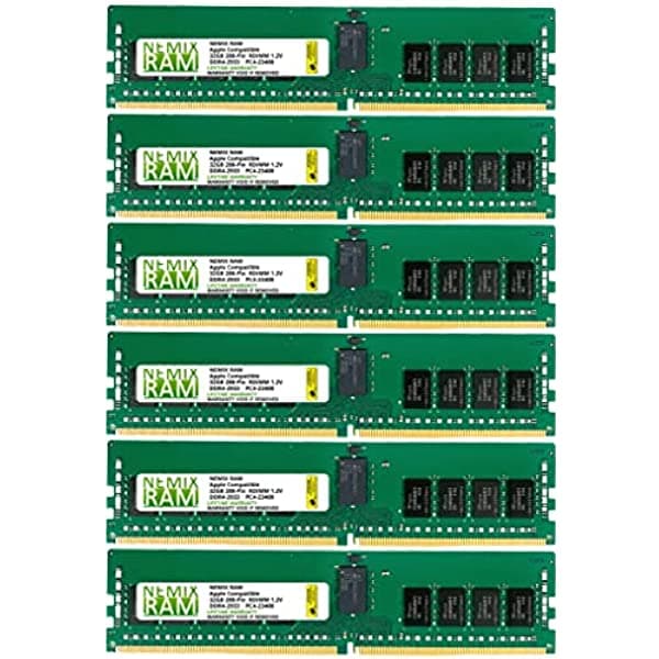Nemix Ram - Memoria Ram Para Apple Mac Pro 2019 71 16 Gb A 192 Gb Ddr4-2933 Pc4-23400 Rdimm Apple Mac Pro 2019 MacPro 7 | 1
