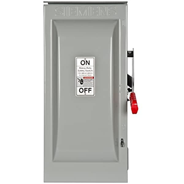 Siemens HF363R 100-Amp 3 Polos 600-Volt 3 Hilos con Fusibles de Seguridad para Servicio Pesado
