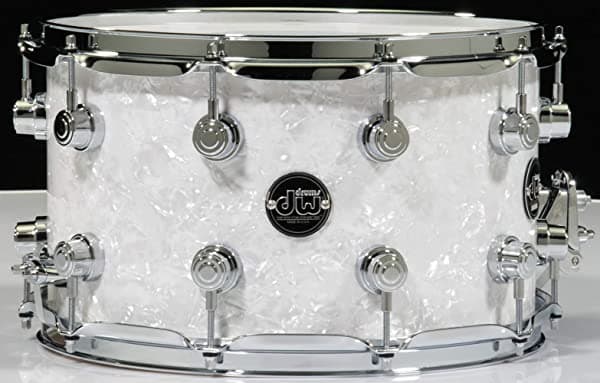 DW Performance Series Redoblante - FinishPly Acabado Marino Blanco de 8.0 X 14.0 in DRPF0814SS WM