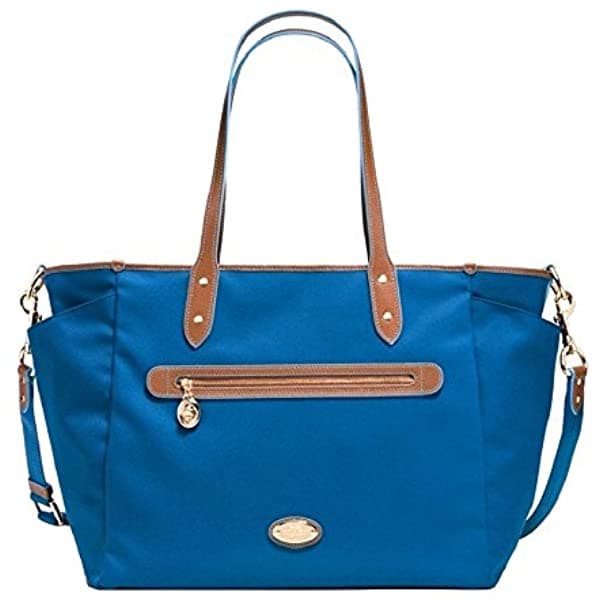 Coach Sawyer Firma Azul Mineral Bolso de Hombro para Pañales de Bebé F37758