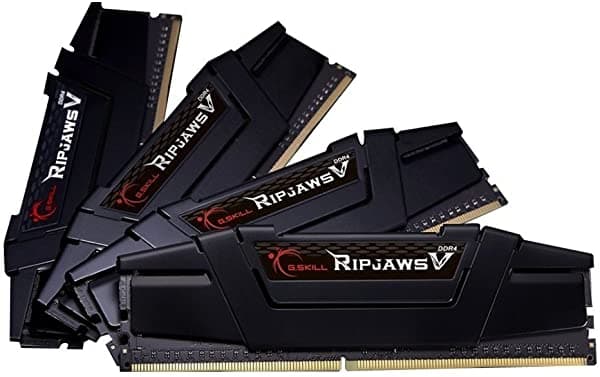 G.Skill 64Gb Ddr4 Pc4-28800 3600 Mhz Ripjaws V Para Kit De Cuatro Canales Intel Cl16 (16-19-19-39) (4 X 16 Gb) F4-3600C16Q-64GVKC