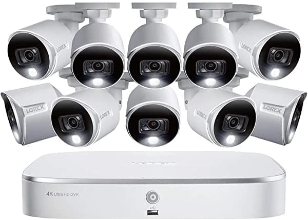 Lorex 4K Ultra Hd 16 Canales Sistema De Seguridad Con Cable Con 10 4K (8Mp) De Disuasión Activa Compatibilidad Con Casa Inteligente Cámaras De Detección De Movimiento Avanzadas Con 2 Tb Hd D841A62-8DAA-E