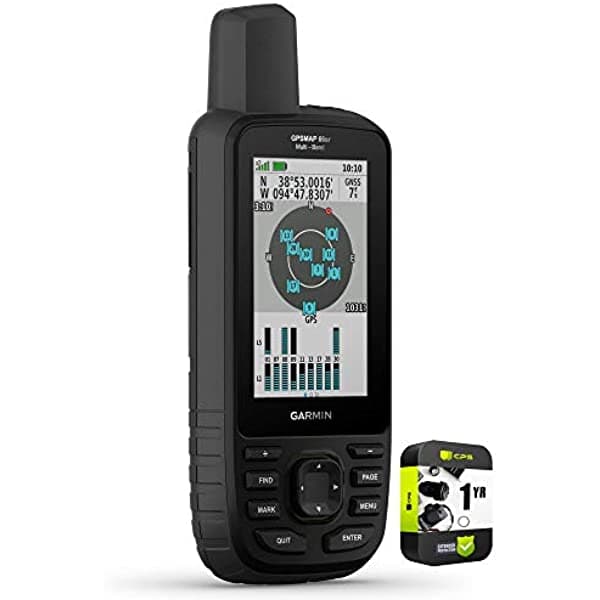 Garmin 010-02431-00 Gpsmap 66Sr Navegador Portátil Paquete De Pantalla A Color De 3 Pulgadas Con Plan De Protección Extendida De 1 Año E9GRGPSMAP66SR