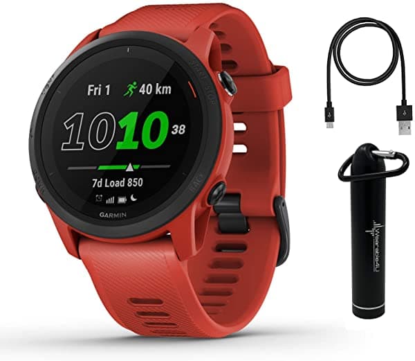 Garmin Forerunner 745 Gps Running Y Triathlon Smartwatch Magma Rojo Con Incluye Wearable4U Power Bank Bundle 010-02445-02