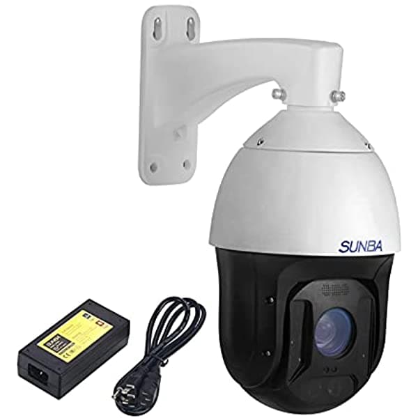 Sunba 1080P Auto Tracking Ip Poe+ Ptz Cámara Bundle Set (Con 65W Poe+Inyector) Rtmp Para Radiodifusión Y Al Aire Libre Con Micrófono Incorporado Y Visión Nocturna Infrarroja De Largo Alcance Hasta 1000Ft (Illuminati)…