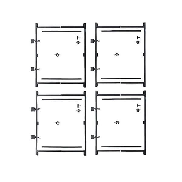 Adjust-A-Gate Kit De Puerta De Marco De Acero 36 A 60 Pulgadas De Ancho Apertura De Hasta 7 Pies De Alto (Paquete De 4) 4xAG36-3